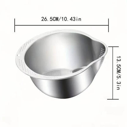 RiceRinsePro™ – Pro Stainless Steel Rice Washer Bowl - PRO COOK GEAR