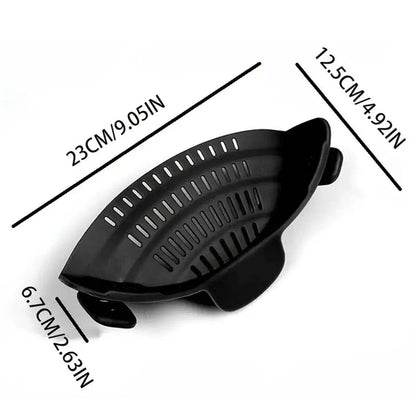 SnapStrain™ – Adjustable Clip-On Strainer for Pots & Bowls - PRO COOK GEAR