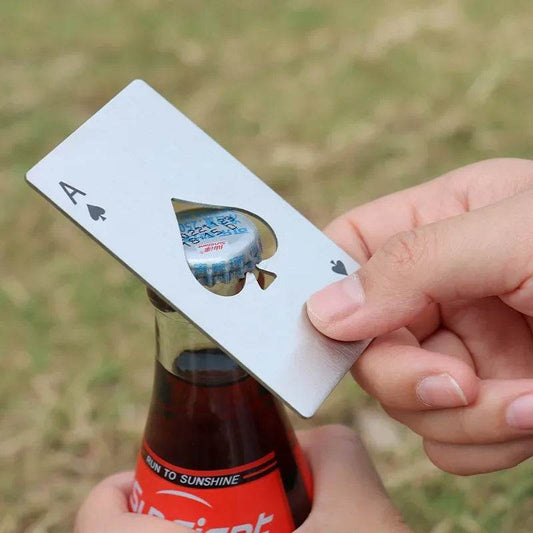 AcePop™ – Stainless Steel Poker Card Bottle Opener - PRO COOK GEAR