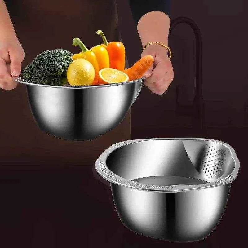 RiceRinsePro™ – Pro Stainless Steel Rice Washer Bowl - PRO COOK GEAR