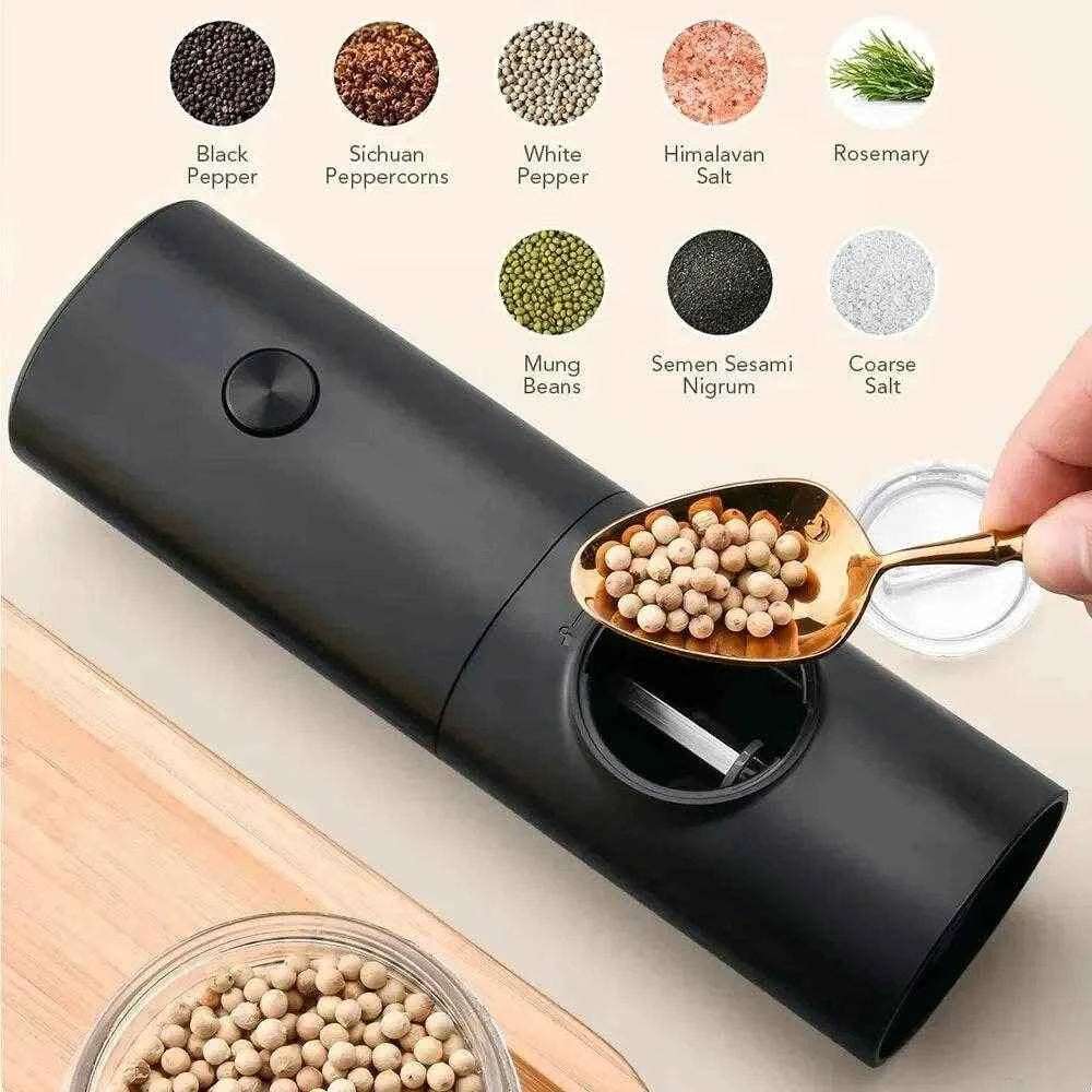 GrindPro™ – Electric Salt & Pepper Grinder with Adjustable Coarseness - PRO COOK GEAR
