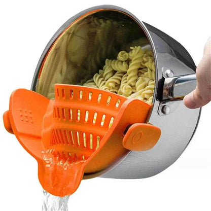 SnapStrain™ – Adjustable Clip-On Strainer for Pots & Bowls - PRO COOK GEAR