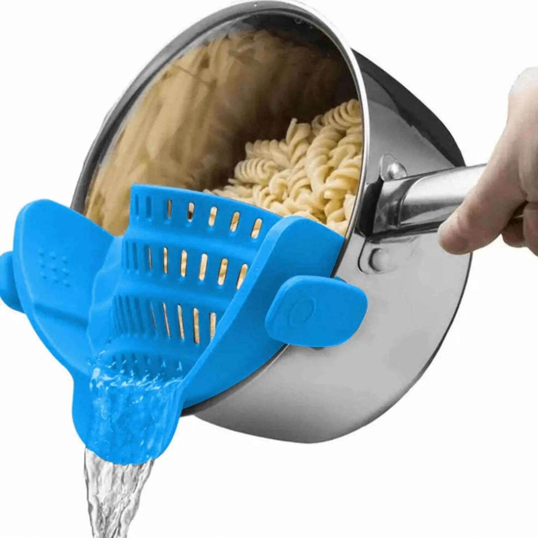 SnapStrain™ – Adjustable Clip-On Strainer for Pots & Bowls - PRO COOK GEAR