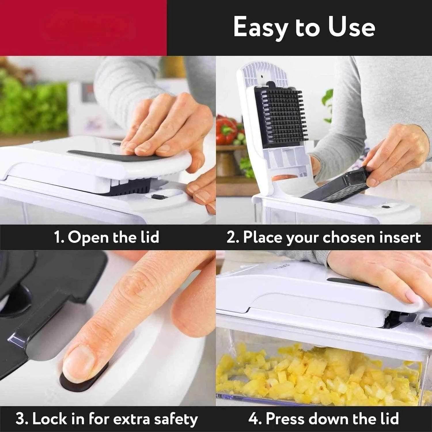 9-in-1 Professional Vegetable Chopper & Spiralizer - PRO COOK GEAR