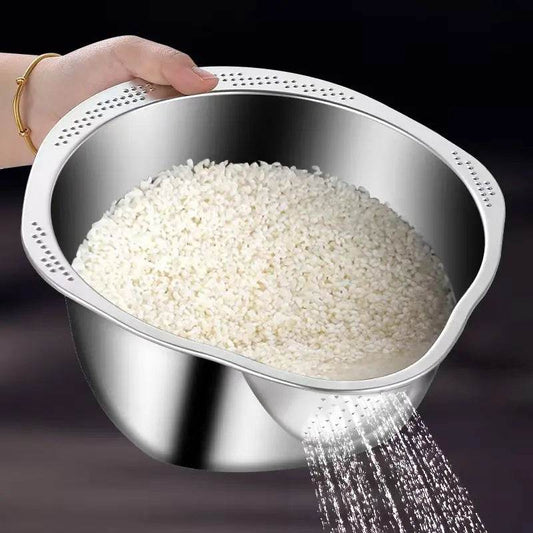 RiceRinsePro™ – Pro Stainless Steel Rice Washer Bowl - PRO COOK GEAR