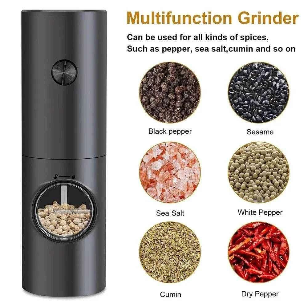 GrindPro™ – Electric Salt & Pepper Grinder with Adjustable Coarseness - PRO COOK GEAR