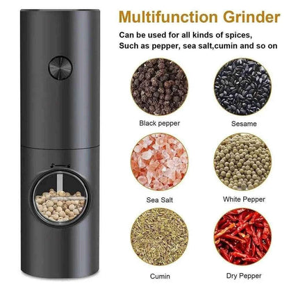 GrindPro™ – Electric Salt & Pepper Grinder with Adjustable Coarseness - PRO COOK GEAR